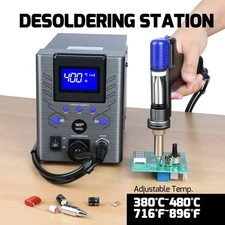 WEP Desoldering Station Digital Suction Tin Gun Vacuum For Micro-layer PCB US