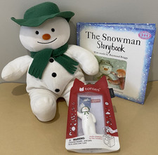 Tonies The Snowman Raymond Briggs Eden Plush Book Green Hat Scarf Holiday Gift