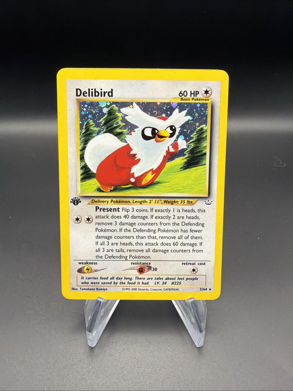 Delibird - 1st Edition - 5/64 Neo Revelation - Pokémon TCG - 2001 - NM/Mint