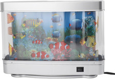 Mini Acquario Finto Con Pesci Di Simulazione a LED, Luce Notturna in Movimento,