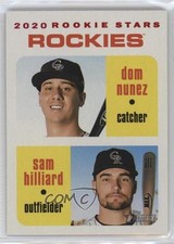 2020 Topps Heritage Rookie Stars White /50 Sam Hilliard Dom Nunez #123 gh4