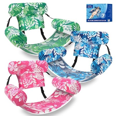 Best 3 Pack Pool Floats Adult Adjustable Heavy Duty Inflatable Chair, Portable