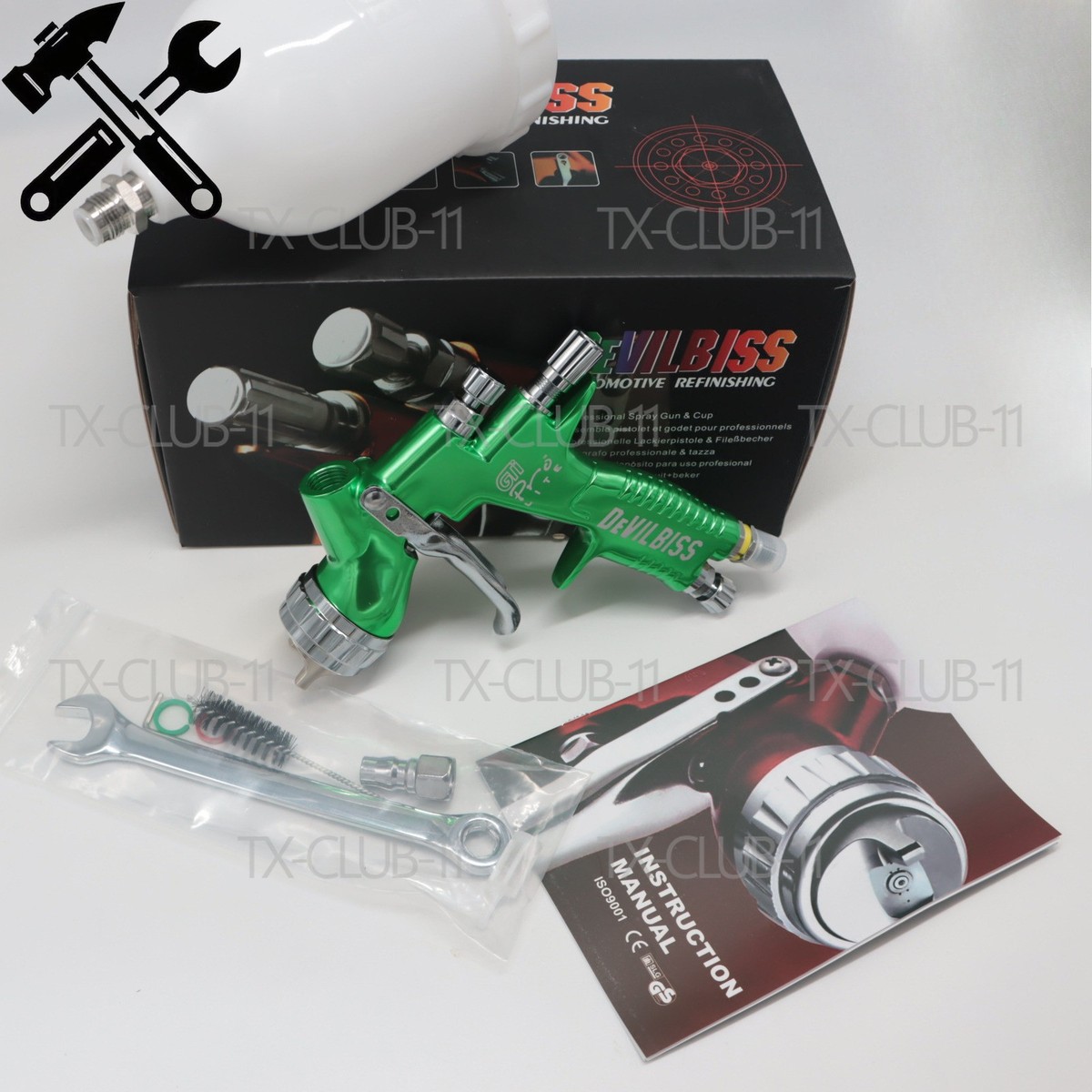 For Devilbiss GTI PRO LITE 1.4 mm TE 20 green Tool Pistol Spray