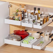 3 Pack Pull Out Cabinet Organizer, 15.7"Deep Pull Out Drawers for Cabinets