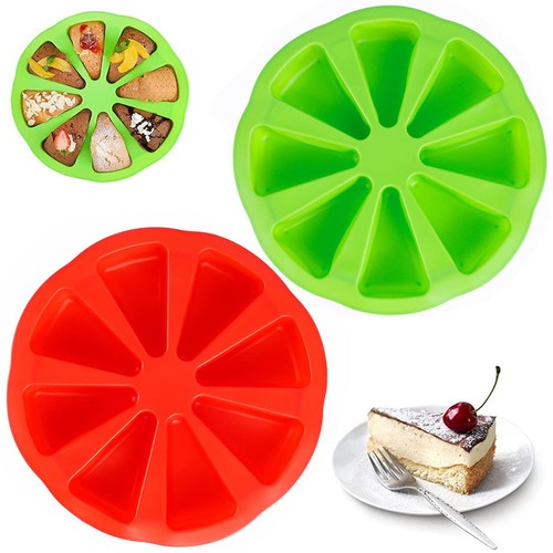 Silicone Cake Mold 8 Holes Orange Shaped Pizza Pan 8 Points Scone Bake ware - Picture 9 of 12