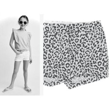CREWCUTS  4  Kids Girls Gold Cheetah Print Cotton Chino Shorts NWOT MSRP 59