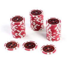 50 żetonów pokerowych wartość 5 czerwony żeton laserowy 12g metalowy rdzeń żetony moneta do walizki pokerowej