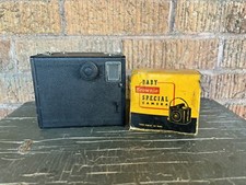 Lot Of 2 Vintage Box Cameras Ansco And Kodak Baby Brownie Special Decor Props