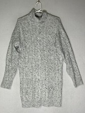 Mia & Tess Heather Gray Sweater Mini Dress Turtle Neck MWD5738 Womens Size Small