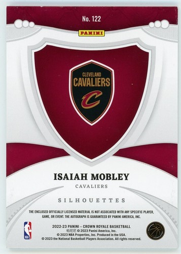 2022-23 Crown Royale PRIME Rookie Silhouette Mobley Auto #’d 25/25 RPA ON CARD - Picture 2 of 2