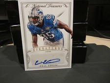 National Treasures Autograph Signatures Lions Eric Ebron 12/35 2015