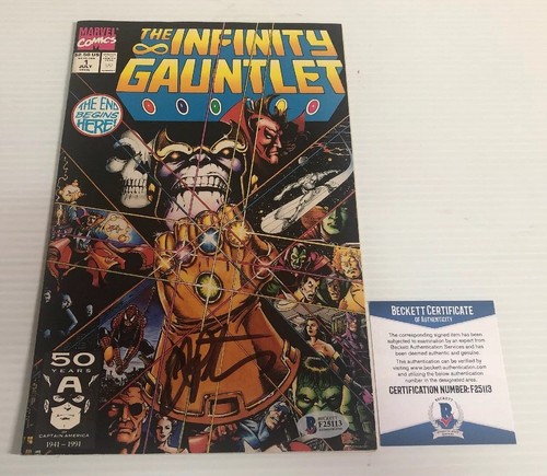 Jim Starlin Signed Autographed THE INFINITY GAUNTLET Comic MARVEL ...
