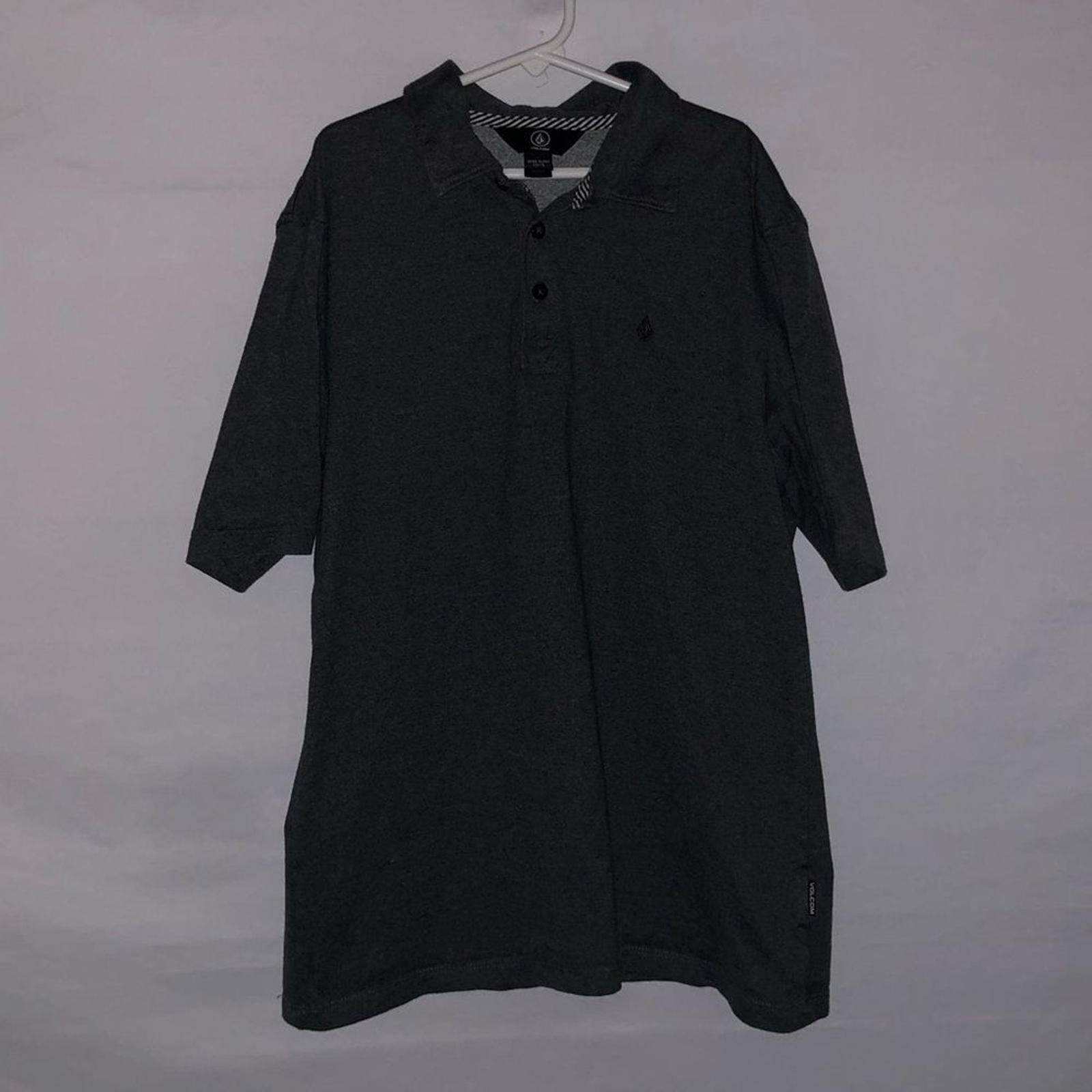 Volcom Kid's XL 14 Grey Polo Shirt image 2