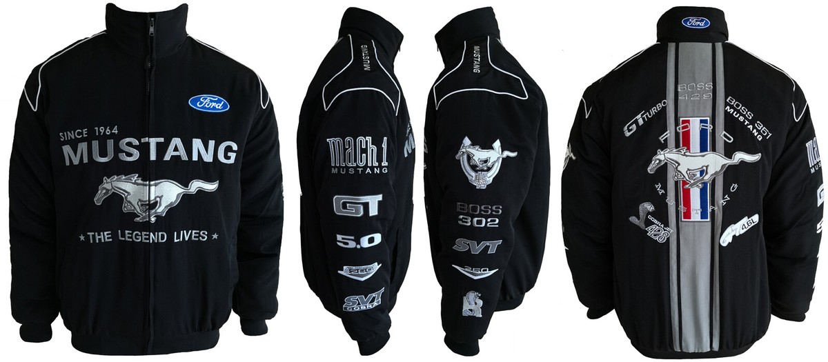 Ford Mustang GT Turbo Mach1 Motorsport Racing Fan Jacket S-6XL | eBay