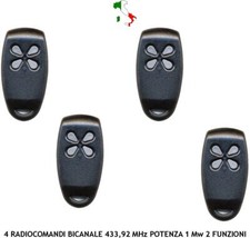 4 RADIOCOMANDI 2 CANALI APRIPORTA AUTOMATISMO ALLARME 1024 CODICI PERSONALI