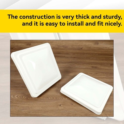 2 Pack RV Vent Covers Camper Roof Replacement Trailer Ventline White 14" x 14" - Picture 7 of 19