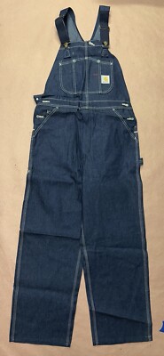 Vintage 1990's Carhartt Denim Bib Overall, Deadstock NWT, Size
