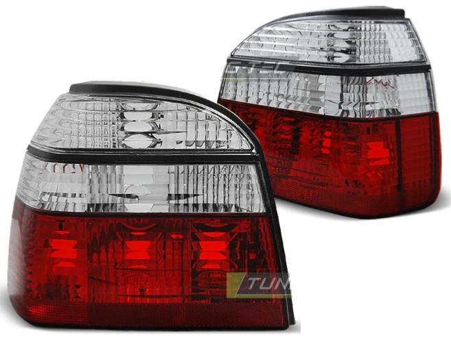 Feux arriere Golf 3 rouge et blanc avec finition hermetique anti-UV 1991-1997