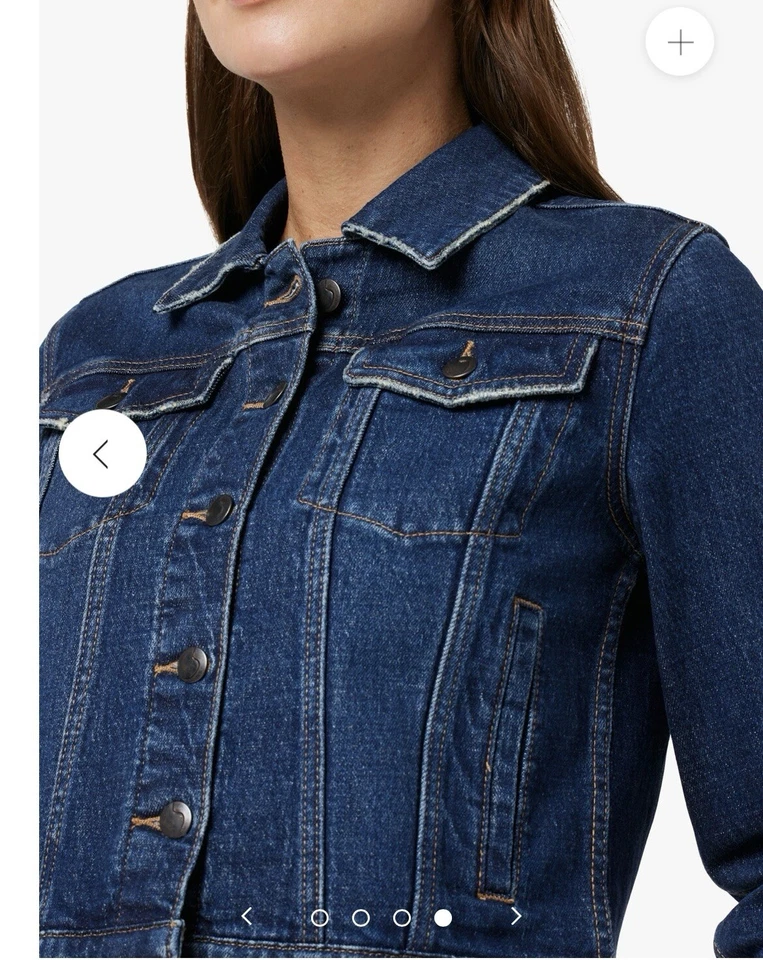 Women's Cropped Denim Jacket JOE'S JEANS Dalia Size M w/Stretch $228 - Image 3 of 4