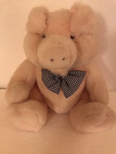 Russ Berrie Pixie The Pig 11” Pink Plush Soft Toy Vintage
