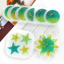 3X STAR SUN MOON PLANET RESIN EPOXY SILICONE MOLDS PENDANT JEWELRY CRAFT MOULD 