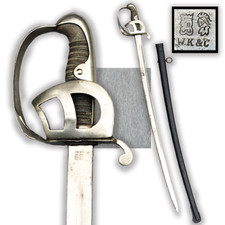 VERY RARE & ANTIK PRUSSIAN IMPERIAL SWORD, RAILWAY, WK & C, 1850-1900, ORIGINAL