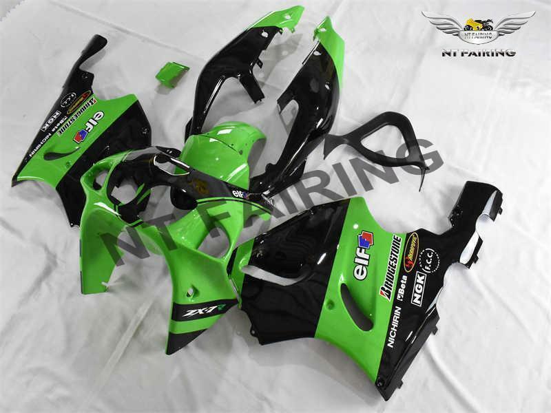 Fit for 1996-2003 Kawasaki ZX7R Black and Green ABS Plastic Fit for 1996-2003 Kawasaki ZX7R Black and Green ABS Plastic