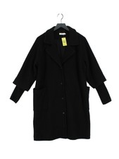Masai Women's Coat M Black Wool With Polyester, Viscose Overcoat