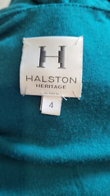 Halston Heritage Dress Color Green Stretch Pre-owned | eBay