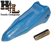 240ST Forged Star Bucket Tooth + 24FP Flexpin® Made in USA by H&L Tooth Company
