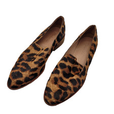 Madewell The Orson Loafer Leopard Print Genuine Calf Hair Leather womens 6 flats