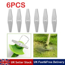 6Pcs Grass Trimmer Brush Cutter Head Metal Blade For Lawn Mower Strimmer UK