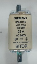 1 NEW SIEMENS 3NE8 015 25 A SITOR FUSE LINK W/BLADE CONTACTS NNB ***MAKE OFFER**