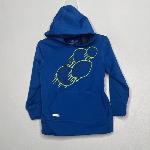 Jumping Beans Active Hoodie Boys Size Small 4 Blue Pullover Long Sleeve