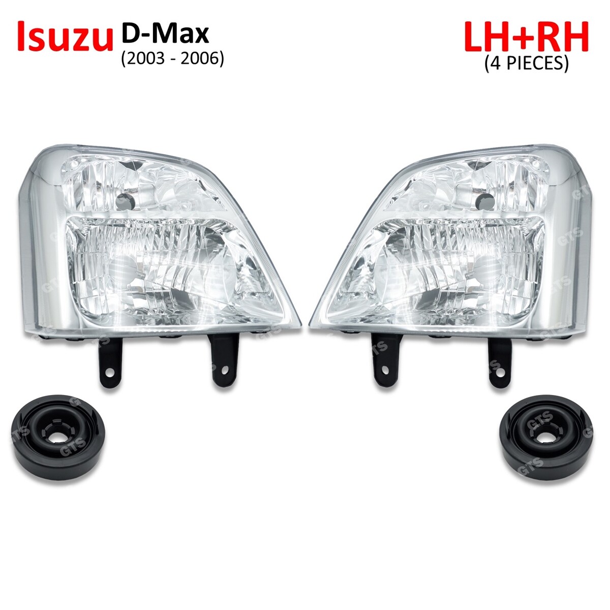 Fits Isuzu D-Max Dmax Spark Cab V-Cross 2003 06 Pair Front