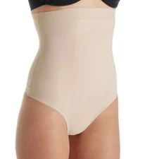 NWT TC Fine Intimates 4138 Just Enough Hi-Waist Thong Size XLarge XL Nude