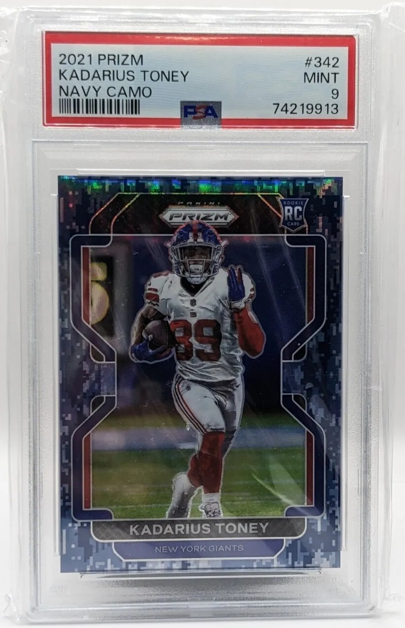 2021 Prizm Football Kadarius Toney #342 Navy Camo /25 PSA 9 MINT