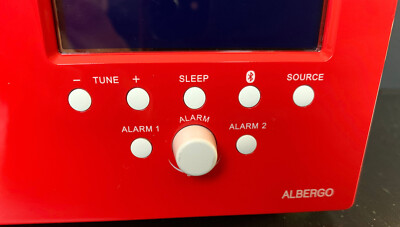 Tivoli Audio Albergo Red Bluetooth AM FM Desktop Radio With