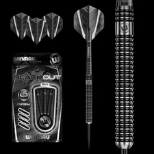 WINMAU BLACKOUT 90% TUNGSTEN 23 GRAM STEEL TIP DARTS 1083.23