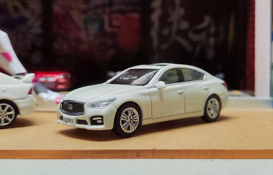 Paudi Infiniti Q50S white 1/64 Alloy diecast car model | eBay
