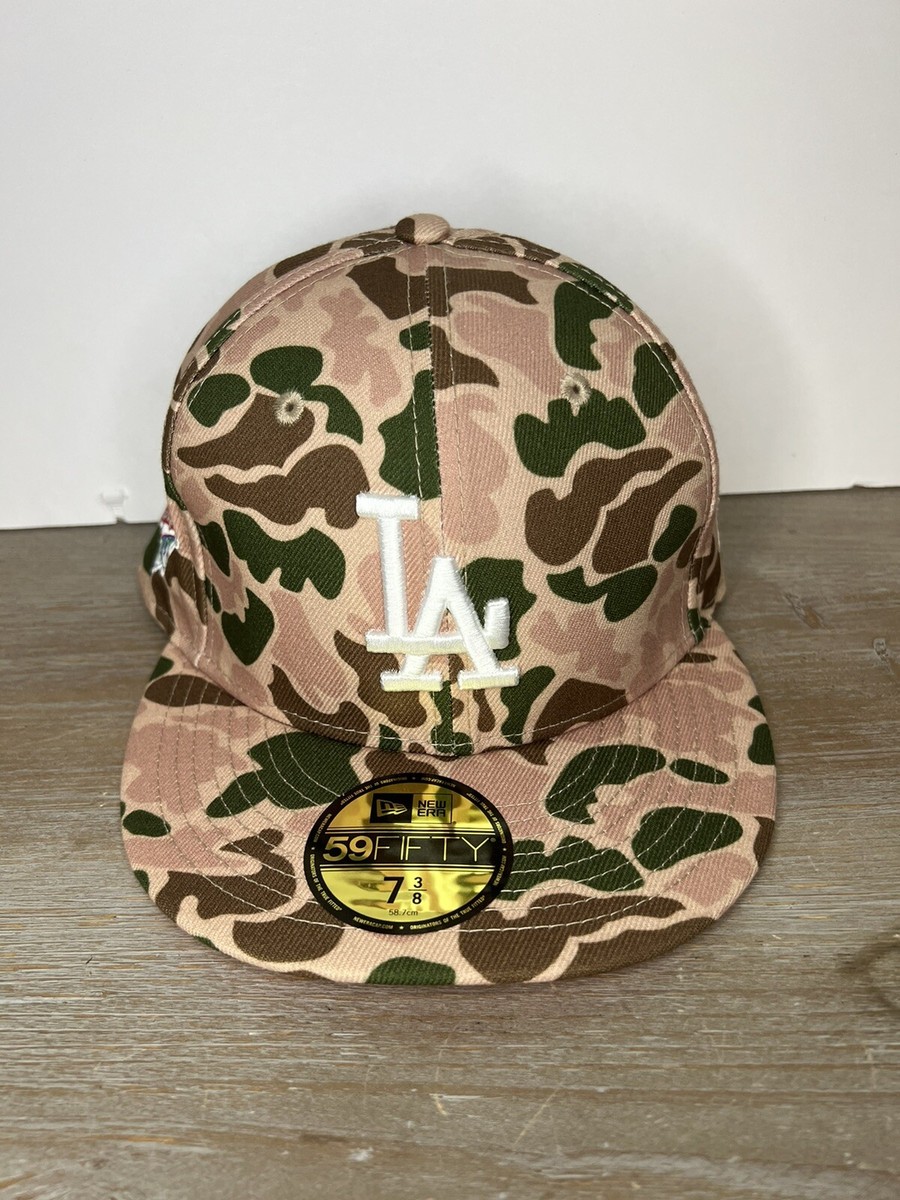 Los Angeles Dodgers New Era Fitted Hat Duck Camo 1988 World  display picture 2