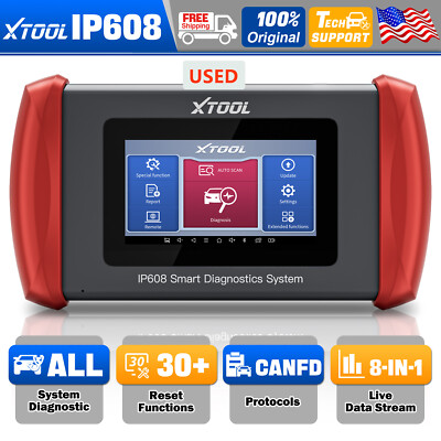 XTOOL Used IP608 OBD2 Diagnostic Reader Scanner Engine ABS SRS Full System Tool