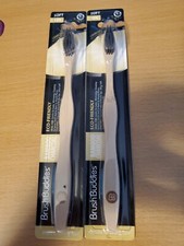 Charcoal Infused Toothbrush with Bamboo Handle - 2 Toothbrushes Soft bristles