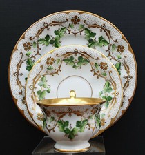 Altwasser Prunk Sammel - Kaffeegedeck " Feinste Efeuranken " Handgemalt ! Nr. 54