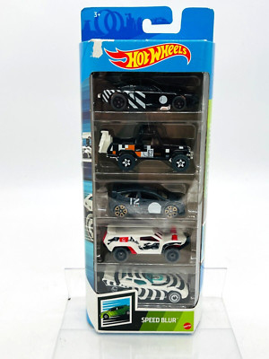 Hot Wheels 2020 HW Speed Blur 5 Car Pack Jeepster Commando Dune Crusher Mustang