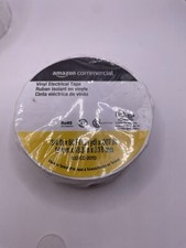 Amazon Commercial Vinyl Electrical Tape 3/4" X 60ft 20yd x .007" 3 Pack White