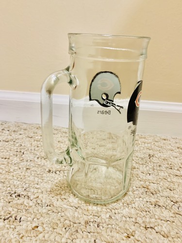 Vintage 1970's Official NFL Chicago Bears Fisher Nuts Glass Beer Mug- BRAND NEW! - Picture 11 of 11