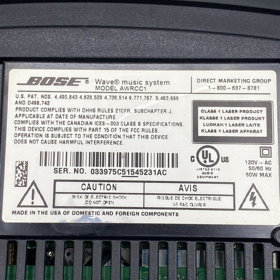 Bose Wave Music System CD Player AM/FM Radio Grey AWRCC1 Parts or