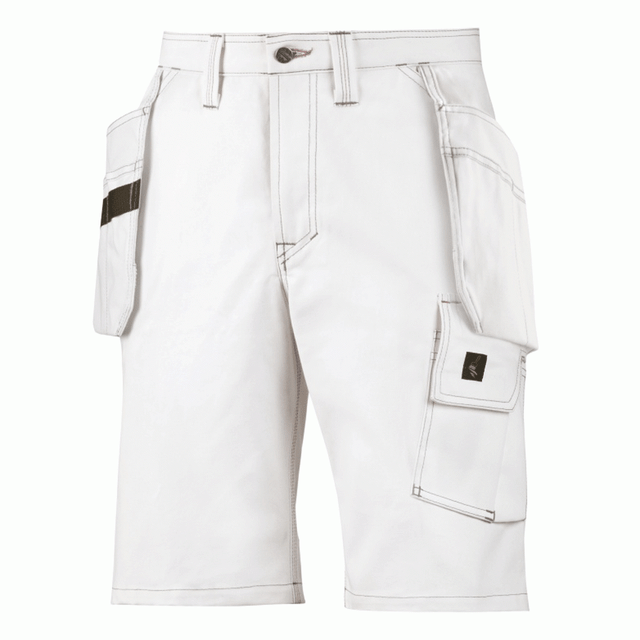 mens white painter shorts