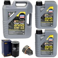 MotoröL Set 4100 5W-40 Liqui Moly 7 Liter + ÖLfilter + Schraube FüR VW LT 40-55